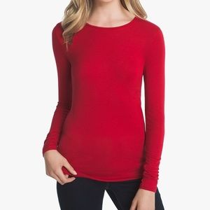 White House Black Market Long Sleeve Tee, Red